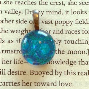 Handmade Blue Glass Pendant